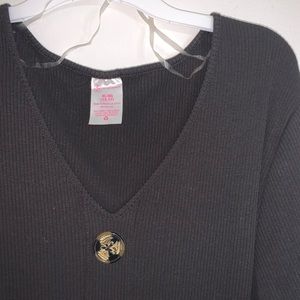 NWT, black button dress